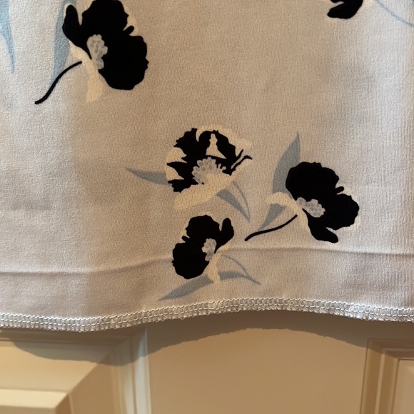 ANN Taylor factory Light Blue and Navy Floral Dress, Size medium - Picture 9 of 9